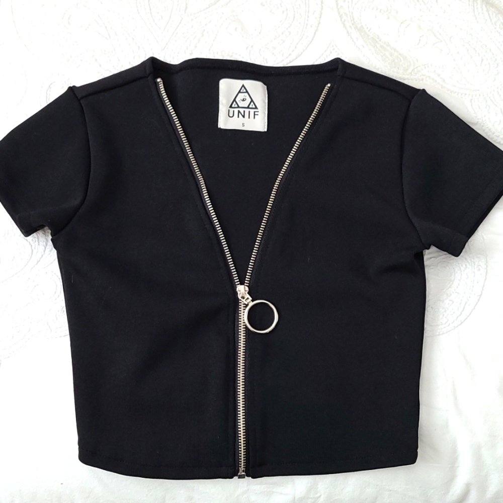 UNIF O-ring zipper shirt